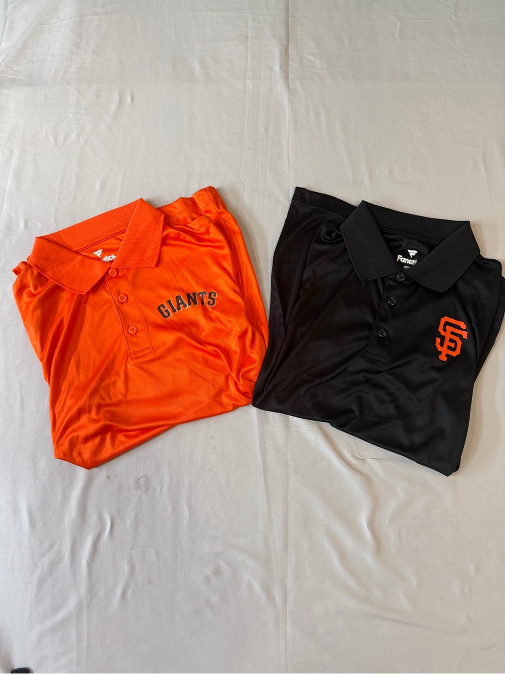 Men’s Fanatics San Francisco Giants Black & Orange Dueling Polos Sz S 2pc Set